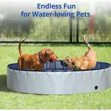 Famanu Hundepool faltbar - rutschfest und langlebig - inklusive 8 Reparaturteilen - 120 x 30 cm
