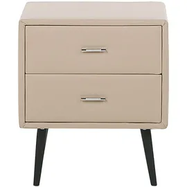 Beliani Nachttisch Essonne 41 x 48 x 56 cm Beige