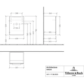 Villeroy & Boch Waschtischunterschrank 1 Tür 40 x 52 x 36,3 cm Weiß Matt