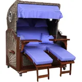 WebaVita Strandkorb Bali Mahagoni Lavendel