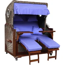 WebaVita Strandkorb Bali Mahagoni Lavendel