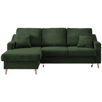 P & B Ecksofa Valentina Dunkelgrün Cord