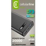 Cellular Line Power Bank Fast 20000 PD Black (60975)
