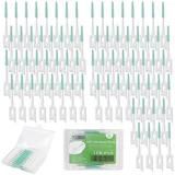 YEERSUO 300 Stück, Weiche Interdentalbürsten, Zahnstocher-Bürste zwischen den Zähnen, Zahnseidebürste, interdentalbürste, Zahnbürstenreinigungswerkzeug, grüne Farben