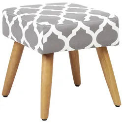 Hocker OSAGE Baumwolle Hellgrau