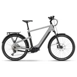 Winora Yakun X12 Bosch 750Wh Elektro Trekking Bike Classic Silver matt | 27.5" Herren Diamant 45cm