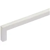 SO-TECH® Möbelgriff E8 echt Edelstahl Profil eckig Stangengriff, inkl. Schrauben (1-St), Stangengriff Edelstahl SS201, poliert, BA 640 mm silberfarben Bohrlochabstand: 640 mm | 1 cm x 65 cm x 3.2 cm