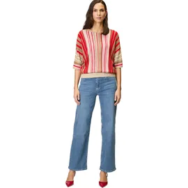 Zero Oversized-Pullover gestreift 34, Patch CreamRed | 34