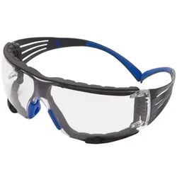 SecureFitTM 400 Schutzbrille, Blau/Graue Bügel, inkl. Schaumrahmen, ScotchgardTM Antibeschlag-/Antikratz-Beschichtung (K+N), klare Scheibe - blau