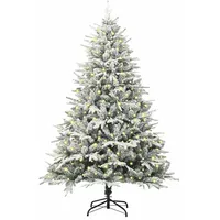 vidaXL Künstlicher vorbeleuchteter Weihnachtsbaum Grün 180 cm