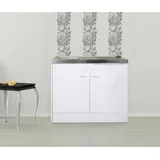 Respekta Levin Miniküche Cerankochfeld links weiß