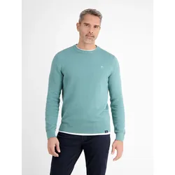 Rundhals-Strickpullover aus nachhaltig produzierter Baumwolle - Mineral Blue - XL