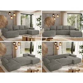 MKS Meble Ecksofa Polyester 5-Sitzer Grau