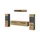 xonox.home Wohnwand Canu Eiche Artisan/Basalt grau ¦ Maße cm B: 272 H: 141