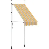 Balkonmarkise Klemmmarkise mit Handkurbel Balkon Sonnenschutz Klemm Markise