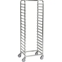 Kongamek Tablettwagen Stahlrohr 600x440x1880mm verzinkt für 18 Tabletts mit Bremse