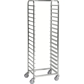 Kongamek Tablettwagen Stahlrohr 600x440x1880mm verzinkt für 18 Tabletts mit Bremse