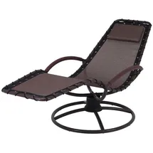 Garden Pleasure Rhodos Relaxliege 173 x 77 x 85 cm umbraugrau