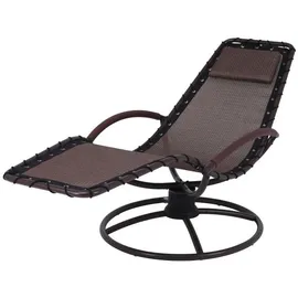 Garden Pleasure Rhodos Relaxliege 173 x 77 x 85 cm umbraugrau