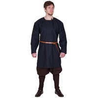 Battle Merchant Wikinger-Kostüm Wikinger Tunika, Viborg Rekonstruktion, dunkelblau XXL schwarz XXL - XXL