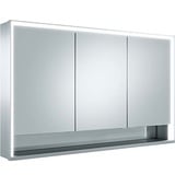 Keuco Royal Lumos Spiegelschrank 14305171304 1200x735x165mm, silber-eloxiert, Spiegelheizung, 3 kurze Türen, Wandvorbau