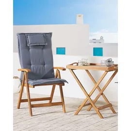 Beliani Gartenstuhl 54 x 54 x 105 cm blau 2 St.