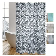 MSV Duschvorhang Loft 180 x 200 cm weiß grau