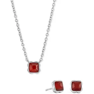 Coeur de Lion Schmuck-Set 1300/54-0300 - rot