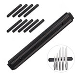 relaxdays Wand-Magnet Messer-Leiste 10 x Magnetleiste schwarz schwarz