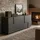 Dmora Kommode Yoel Wohnzimmer-Buffet 220 x 44 x 86 cm ANTHRAZIT