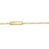 Adelia ́s Goldarmband Damen Goldschmuck 333 Gold Figaro Armband 14 cm, 333 Gold Figarokette Goldschmuck für Damen goldfarben