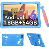 Kinder Tablet 10 Zoll, Android 16 Kinder Tablet Ab 3-14 Jahre, 16GB(4+12) RAM +