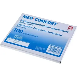 AMPri Med Comfort transparent L Dispenser Polyethylen Lebensmittelhandschuhe gehämmert