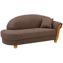 Ottomane HOME AFFAIRE "Milano", braun, B:181cm H:83cm T:81cm, Sofas, Besonders bequem durch Federkernpolsterung, Armlehne links oder rechts
