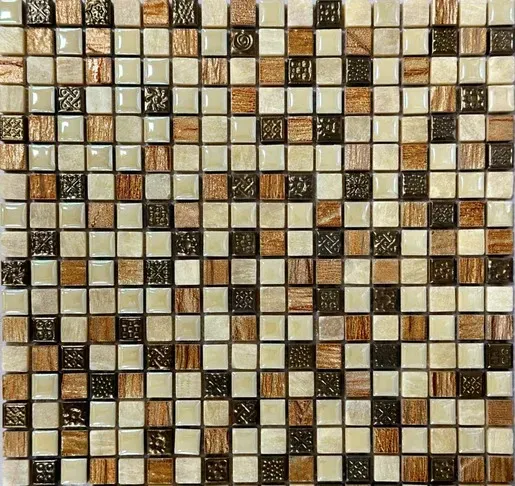 Glasmosaik Premium Mosaik Farbmischung 30x30 cm glänzend MOSMSK19