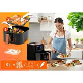 Berdsen Heißluftfritteuse BD-652 schwarz/gold