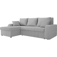 MIRJAN24 Ecksofa Kris Cord, Stilvoll Eckcouch mit Bettkasten und Schlaffunktion, L-Form Couch, Schlafsofa (Farbe: Poso 110) - Grau