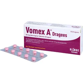 Klinge Pharma Vomex A Dragees 50 mg überzogene Tabletten 10 St.