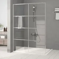 VidaXL Duschwand für Begehbare Dusche Silbern 140x195 cm ESG-Klarglas