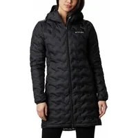 Columbia Damen Delta Ridge Long Down Jacket, Black, XS