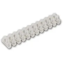 McPower Lüsterklemme 12-fach | 2,5 mm2 | transparent | 3 A | trennbar | doppelte Schraubklemmen | Weichplastik | Elektro-Verbindungsleiste