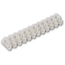 McPower Lüsterklemme 12-fach | 2,5 mm2 | transparent | 3 A | trennbar | doppelte Schraubklemmen | Weichplastik | Elektro-Verbindungsleiste