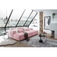 KAWOLA Big-Sofa SAMU, Sofa Feincord verschiedene Farben rosa