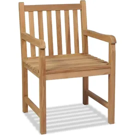 vidaXL Gartenstühle 2 Stk. Massivholz Teak