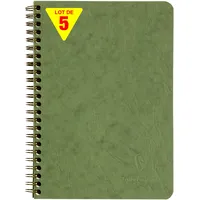 Clairefontaine 5x Spiralbuch Age Bag Innentaschen A5 liniert 60