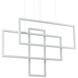Frame sp Square, schwarze Pendelleuchte mit LED-Licht, Ideal Lux