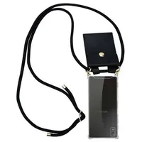 Cadorabo Hülle für Sony Xperia XA1 Schutzhülle in Schwarz Handy Kette Silikon Kordel abnehmbares Etui