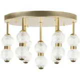 Beliani Deckenleuchte, Gold, Metall, LED integriert, 40x26x40 cm, Lampen & Leuchten, Innenbeleuchtung, Deckenleuchten