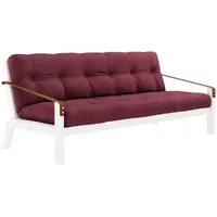 Karup Design, Poetry Sofabed, Schlafsofa, Gestell: Weiß, Matratze: Bordeaux
