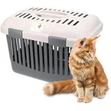 GarPet Transportbox Oben Öffnen Hunde Katzen Kleintier Transport Box Katzenbox Hundebox Open Top Stressfrei Dachöffnung